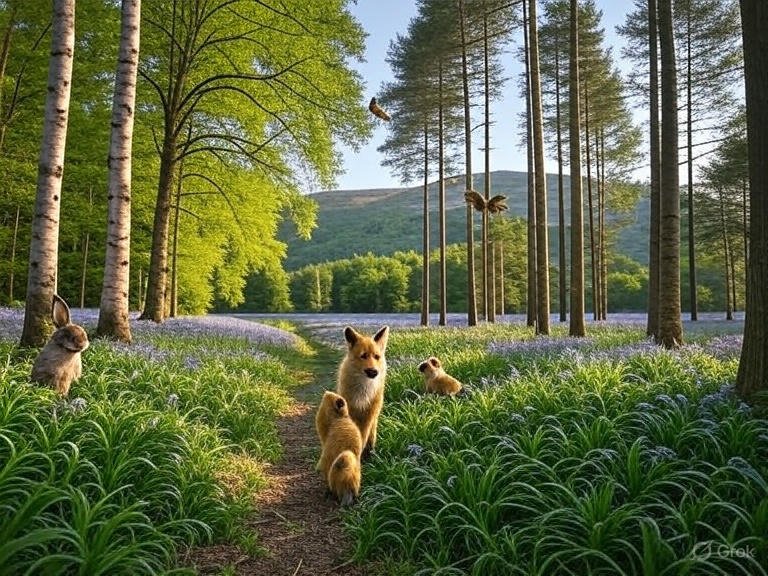 Animals and Plants in the Forest