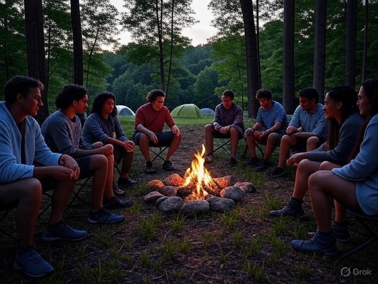 Camping in the forest